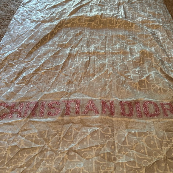 Dior Beige Patterned Scarf - Picture 4 of 6